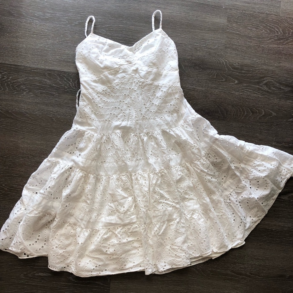 BCBG Cotton White Midi Dress